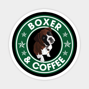 Boxer And Coffee Magnet