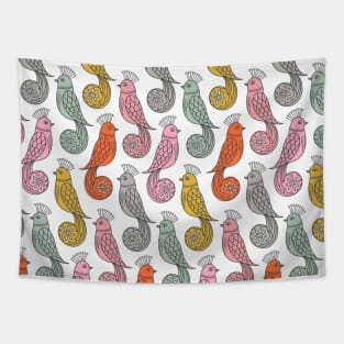 Abstract Bird Pattern Tapestry