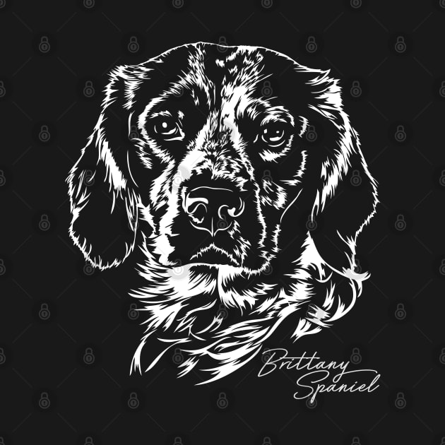 Brittany Spaniel dog portrait by wilsigns