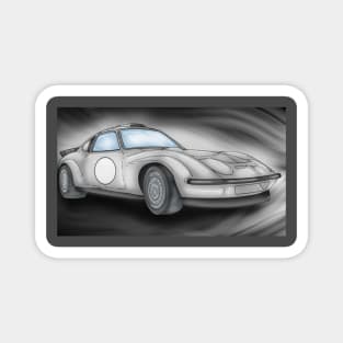 Opel GT Racecar Design Magnet