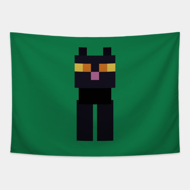 Minecraft Black Cat Tapestry by hannahjgb