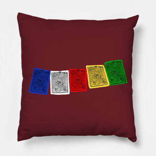 Prayer Flags Nepal Peace Pillow by stephun96