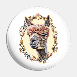 Alpaca - Floral Pin