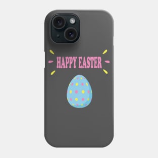 Happy Easter in Blue Pink Yellow Phone Case