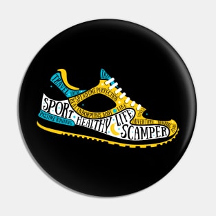 Training Shoes Typography Pin