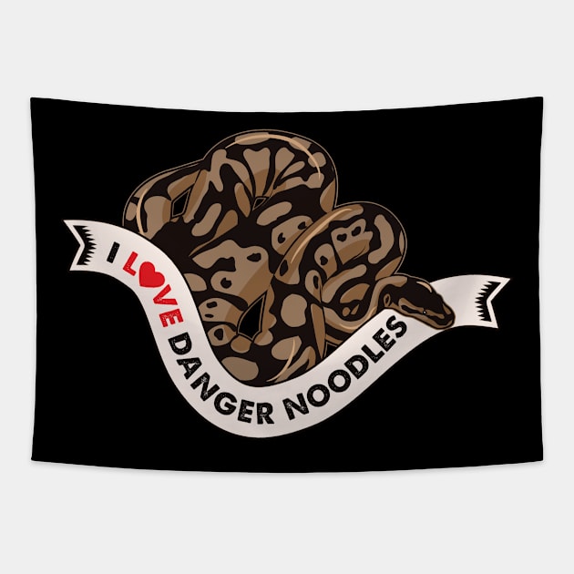 I Love Danger Noodles Tapestry by Psitta