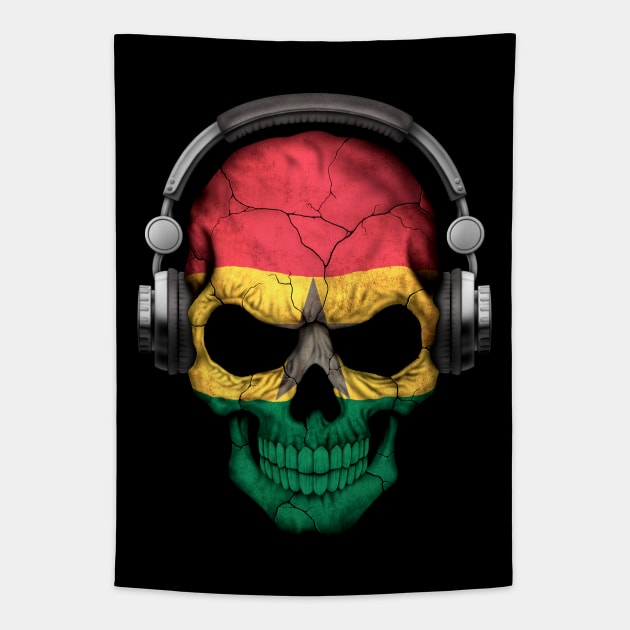 Dark Skull Deejay with Ghana Flag Tapestry by jeffbartels