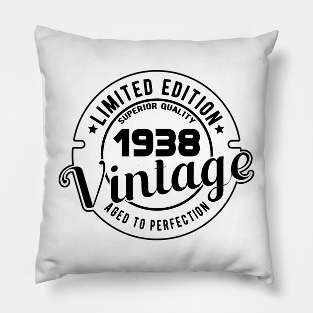 1938 VINTAGE - BIRTHDAY GIFT Pillow by KC Happy Shop