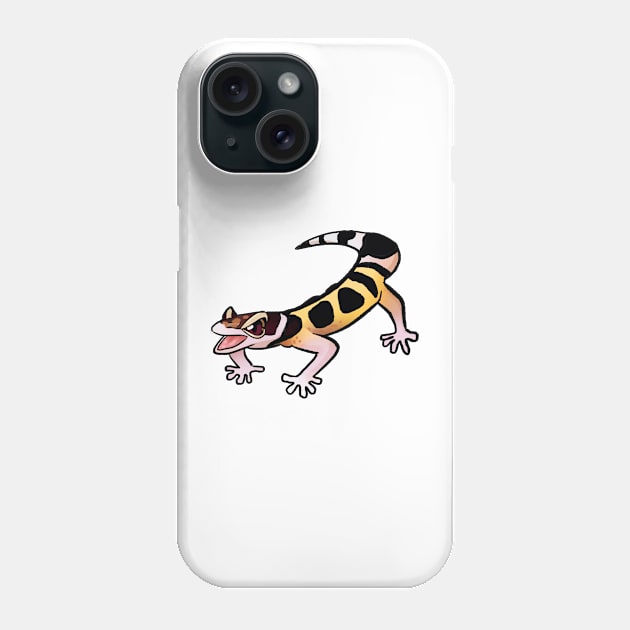 Leopard Gecko is ANGY sticker Phone Case by KO-of-the-self
