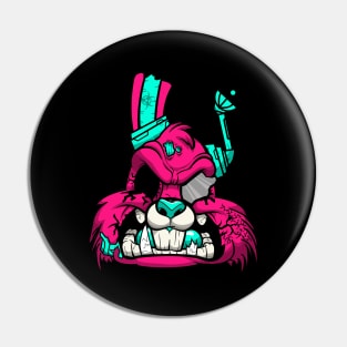 head of the pink zombie rabbit Pin