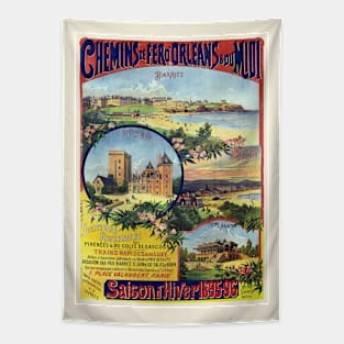 Saison d'hiver 1895/96 France Vintage Poster Tapestry