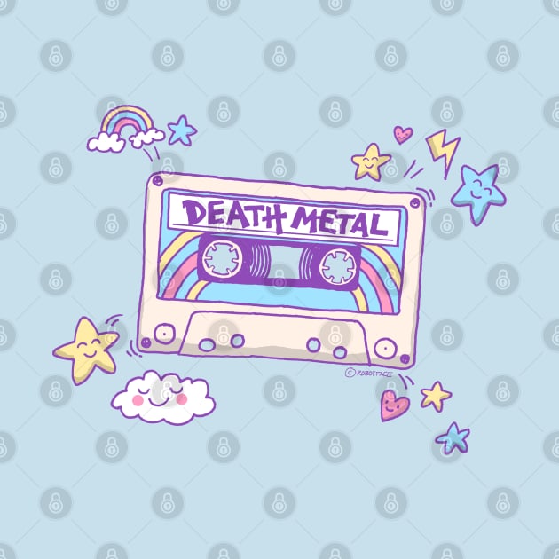 Death Metal Cassette Tape by robotface
