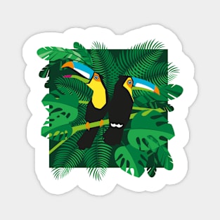 Toucans in the jungle Magnet