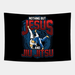 BJJ Nothing But Jesus And Jiu Jitsu Jiu-Jitsu Tapestry