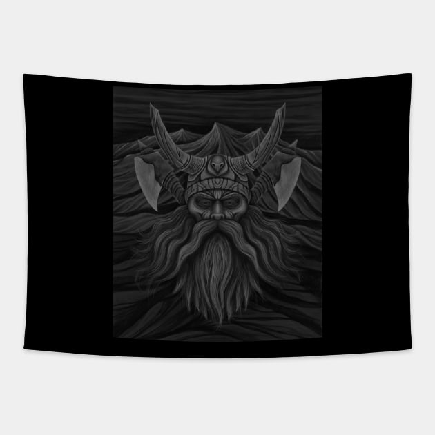 Viking warrior Tapestry by neurostructure