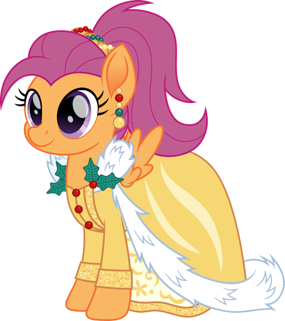 Holiday Scootaloo Kids T-Shirt by CloudyGlow