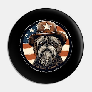 Patriotic Shih Tzu Pin