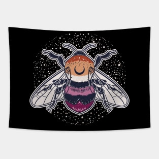 Lesbian Bee Proud LGBT Gay Pride Flag Tapestry