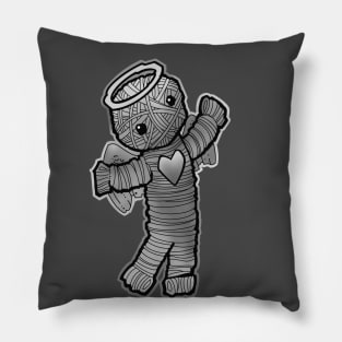 Creepy cute voodoo doll angel Pillow