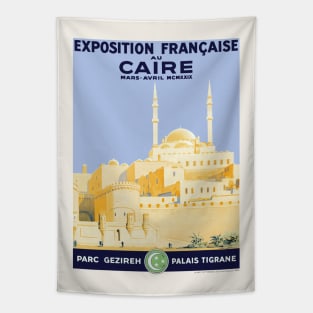 Exposition francaise au Caire Vintage Poster 1929 Tapestry