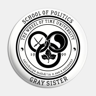 The Wheel of Time University - School of Politics (Gray Sister) Pin