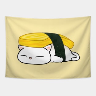 Chubby Cat Tamago Sushi Tapestry