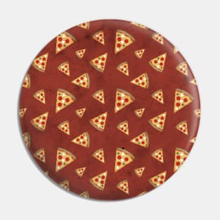 Cool pizza slices vintage red pattern Pin