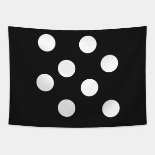 White on Black Polka Dots Tapestry