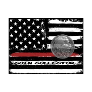 Coin Collector American Flag with Coin T-Shirt