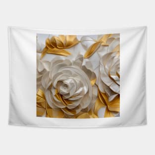 Gilded Floral Relief Tapestry