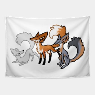 Joyous June Foxes Tapestry