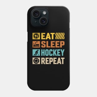 Eat Sleep Hockey Repeat Phone Case