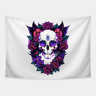 Cyberpunk Flowers Tapestry