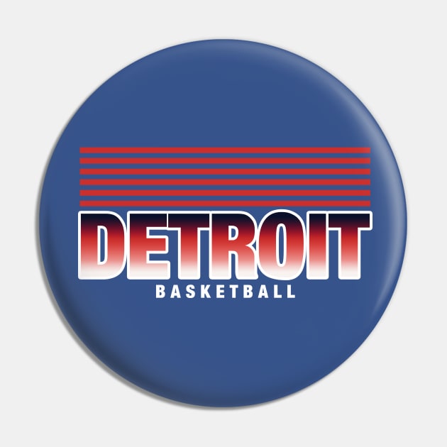 Detroit basketball vintage Pin by BVHstudio