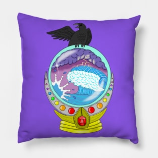 Stormy crystal ball Pillow