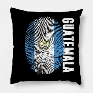 Guatemala Flag Fingerprint My Story DNA guatemalan Pillow