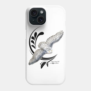 Flying Snowy Owl Phone Case