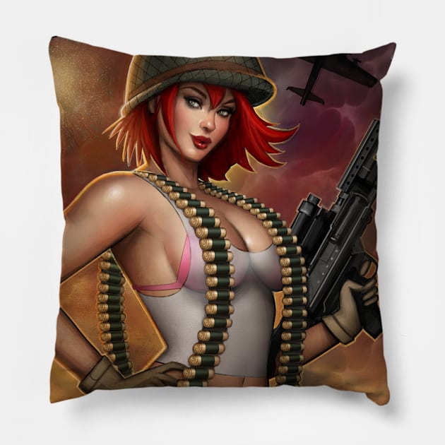 Lexi Propaganda Pinup Pillow by RawBlinkProductions01