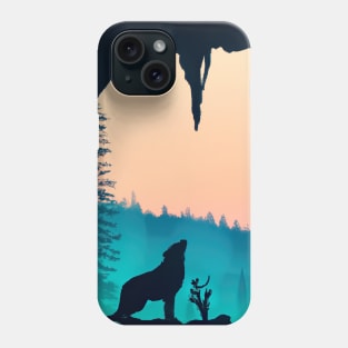 Wolf at Night Phone Case