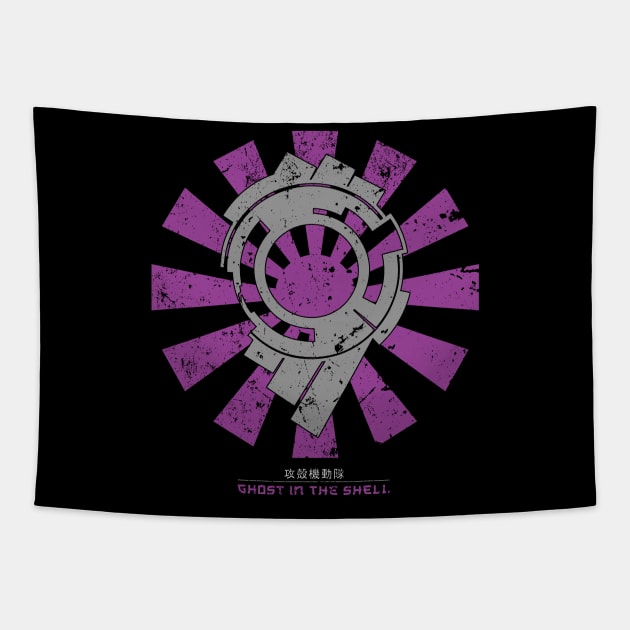 Ghost In The Shell Retro Japanese Tapestry by Nova5