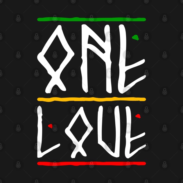 One Love Rasta Colors Reggae by rastauniversity