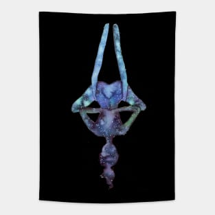 Aerial Yoga in the night Tapestry