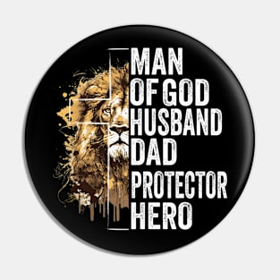 Man of God, Jesus, Lion Dad, Christian Dad, Bible Verse Pin