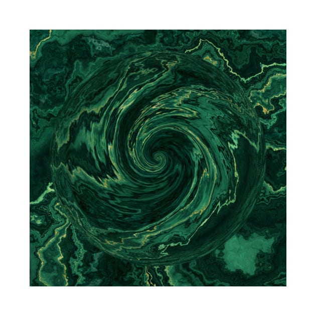 Green Malachite Stone Pattern by Moon Art