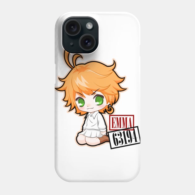 Chibi Emma Yakusoku no Neverland Phone Case by LoShimizu