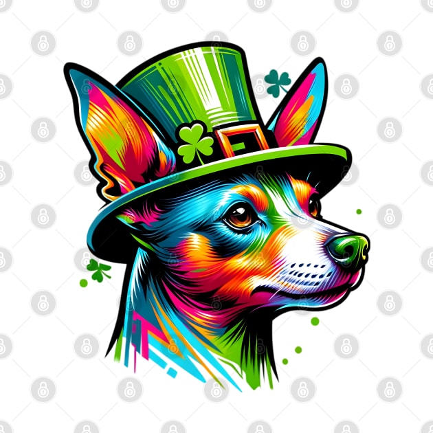 Rat Terrier Celebrates Saint Patrick's Day in Style by ArtRUs