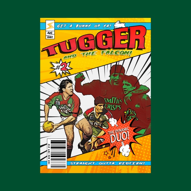 Retro Rabbitohs - Comic Book Style - TUGGER & THE FALCON by OG Ballers