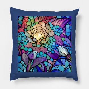 Stained Glass Lily Pillow