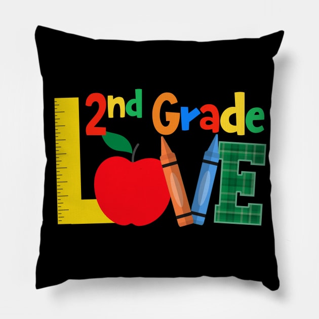 2nd Grade Love Shirt Teacher Student Classroom Gift Tools, Back to School Pillow by FONSbually