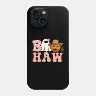 Boo Haw Halloween Ghost, Cowboy Cowgirl Western Phone Case